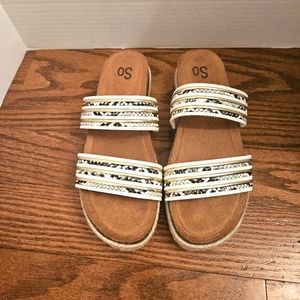 Snake Skin Platform Sandals